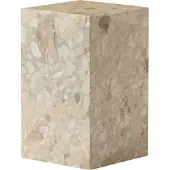 Audo Copenhagen Plinth Tall Bijzettafel 51x30 Cm - Bijzettafels & buffetten Marmer Kunis Breccia - 71009-002119