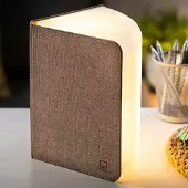 SmartaSaker Large Smart Book Light Linen Fabric Coffee Brown
