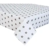 Clayre & Eef Tafelkleed 150x250 Cm - Bruin, Grijs, Wit - Katoen, 100% Katoen