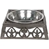 Clayre & Eef Bruine Dieren voerbak 28*28*8 cm / 820 ml 6Y3061