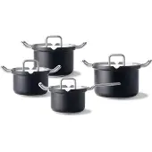 BK Q-linair Master pannenset 4 delig black - RVS - Kooksets |