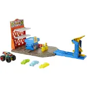 Hot Wheels Monster Trucks Blast Station Playset And Cars Veelkleurig 4 Years Kinderen