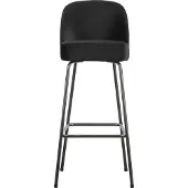 Woood Vogue Barstoel - Velvet - Zwart - 103x50x55