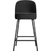 Woood Vogue Barstoel - Velvet - Zwart - 89x50x55