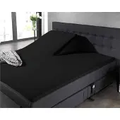 Dreamhouse Splittopper hoeslaken - katoen - zwart - 180x210 cm