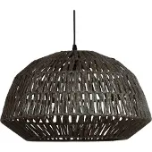 Woood Kace Hanglamp - Jute - Zwart - 26x45x45 cm