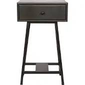 Woood Skybox Sidetable - Hout/Metaal - Zwart - 70x45x30