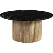 Natur24 salontafel nova mangohout marmer 70x70x36