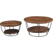 Brix salontafel evan 85x85x44cm mangohout
