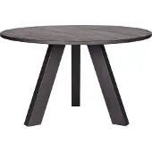 Woood Rhonda Eettafel - Eiken - Blacknight - Ø129 cm