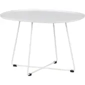 Woood Otis Bijzettafel XL - Metaal - Wit - 47x70x60