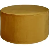 Woood Sara Poef Laag - Velvet - Oker - 36x60x60