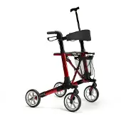 Vermeiren Rollator modern lichtgewicht model Quadri Light Rood