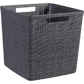 Curver Jute opbergmand Cube donkergrijs 17 liter