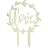 My Dream Day Taarttopper Love Goud Acryl - - 1 stuks
