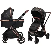 Ding Kinderwagen Fenix - Black/Rose
