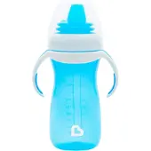 Munchkin Overgangsbeker - Gentle beker - Transition Cup - Anti-lek Beker voor Baby's – Vanaf 9 Maanden - 296ml – Blauw - Drinkbeker