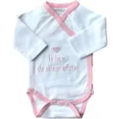 Petit villain Romper Allerliefste Roze/Wit 3-mnd