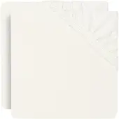 Jollein Hoeslaken Jersey Ivory (2pack)-60 x 120 cm