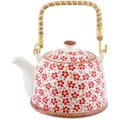 Clayre & Eef Rode Theepot 18*14*12 cm / 700 ml 6CETE0031