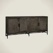 Tower Living Carini Sideboard black 4 drs. 200x45x90 (Bruin, 200x90x45cm)