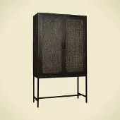 Tower Living Carini Cabinet black 2 drs. 110x45x190 (Zwart, 110x190x45cm)