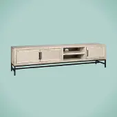 Tower Living Carini TV stand white 3 drs. 200x40x50 (Wit, 200x50x40cm)