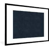 PosterMonkey Fotolijst incl. Poster - Leer - Blauw - Dierenhuid - 80x60 cm - Posterlijst
