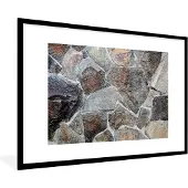 PosterMonkey Fotolijst incl. Poster - Muren - Stenen - Robuust - 120x80 cm - Posterlijst
