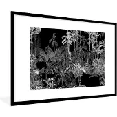 PosterMonkey Fotolijst incl. Poster - Palm - Jungle - Tropical - 120x80 cm - Posterlijst
