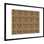 PosterMonkey Fotolijst incl. Poster - Patroon - Structuur - Graniet - 80x60 cm - Posterlijst
