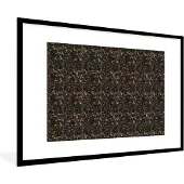 PosterMonkey Fotolijst incl. Poster - Patroon - Structuur - Graniet - 90x60 cm - Posterlijst