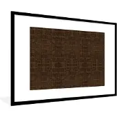 PosterMonkey Fotolijst incl. Poster - Leer - Structuur - Dierenhuid - 120x80 cm - Posterlijst