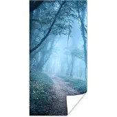 PosterMonkey Poster Bomen - Natuur - Mist - 75x150 cm