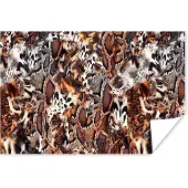 PosterMonkey Poster Dierenprint - Tijger - Dieren - 120x80 cm