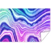 PosterMonkey Poster Neon - Agaat - Geode - Edelsteen - 30x20 cm