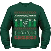 PLASTIC HEAD Sleeping With Sirens Sweater/trui -S- Christmas Trees Groen