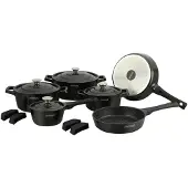 Northix – 14-delige Retro Pannenset - 3 kleuren -