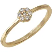 Glanzstücke Ring goud / transparant