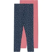 Minymo Leggings duifblauw / rosé / wit