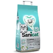 Sanicat Clumping White Cotton Fresh kattenbakvulling 2 x 10 liter