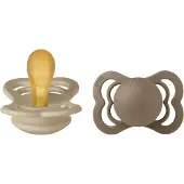 BIBS Supreme+ Fopspenen - Maat 1 - 2-pack - Symmetrisch - Vanill - - 0-6 mnd - Fopspenen