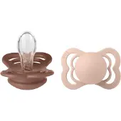 BIBS - Pacifier Supreme 2 PACK - Woodchuck/Blush - Size 1