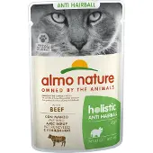 Almo Nature Cat Anti-Hairball Kattenvoer - Maaltijdzakje - Rund
