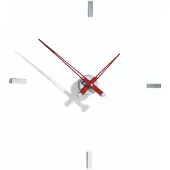 Nomon Tacón i Wandklok 4 Rectangular Time Signals | Red | Ø: 74 cm