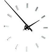 Nomon Tacón L Wandklok 12 Rectangular Time Signals | Black | Ø: 100 cm