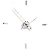 Nomon Tacón i Wandklok 4 Rectangular Time Signals | Polished stainless steel | Ø: 74 cm