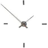 Nomon Tacón t Wandklok 4 Rectangular Time Signals | Natural Walnut Wood | Ø: 100 cm