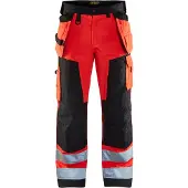 Blakläder Werkbroek High-Vis 15681811 | High Vis Rood/Zwart | Maat 56 - 7330509403044