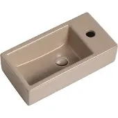 Guido Gusto Fontein Mia 40.5x20x10.5cm mat beige inclusief afvoerplug rechts